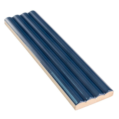 Blue 2x8 Glossy Ceramic Subway Deco Tile (38 pack, 4.09 sq ft/case)