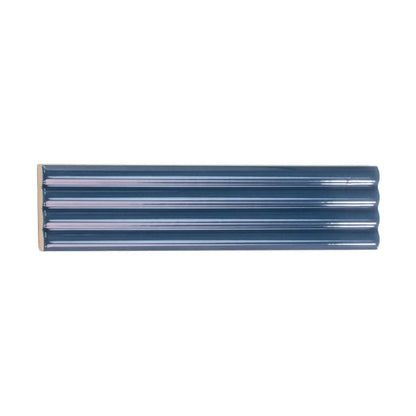 Blue 2x8 Glossy Ceramic Subway Deco Tile (38 pack, 4.09 sq ft/case)