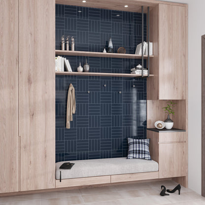 Blue 2x8 Glossy Ceramic Subway Tile (60 pack, 6.48 sq ft/case)