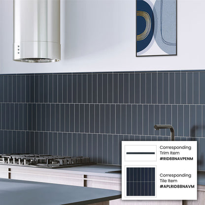 Blue 2x8 Matte Ceramic Subway Tile (60 pack, 6.48 sq ft/case)