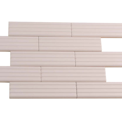 Pink 2x8 Matte Ceramic Subway Deco Tile (42 pack, 4.54 sq ft/case)