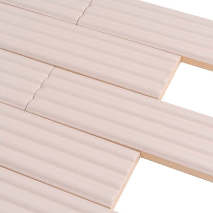 Pink 2x8 Matte Ceramic Subway Deco Tile (42 pack, 4.54 sq ft/case)
