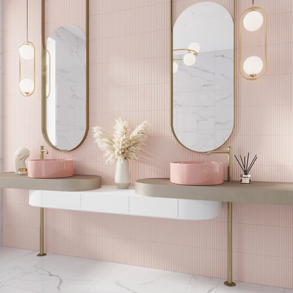 Pink 2x8 Matte Ceramic Subway Deco Tile (42 pack, 4.54 sq ft/case) - Sample