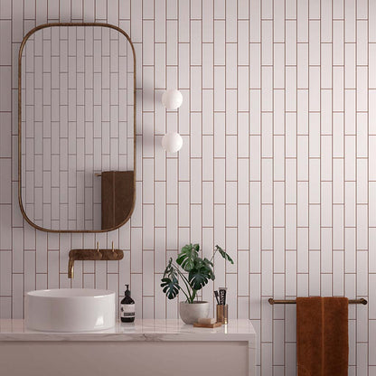 Pink 2x8 Glossy Ceramic Subway Tile (60 pack, 6.46 sq ft/case)