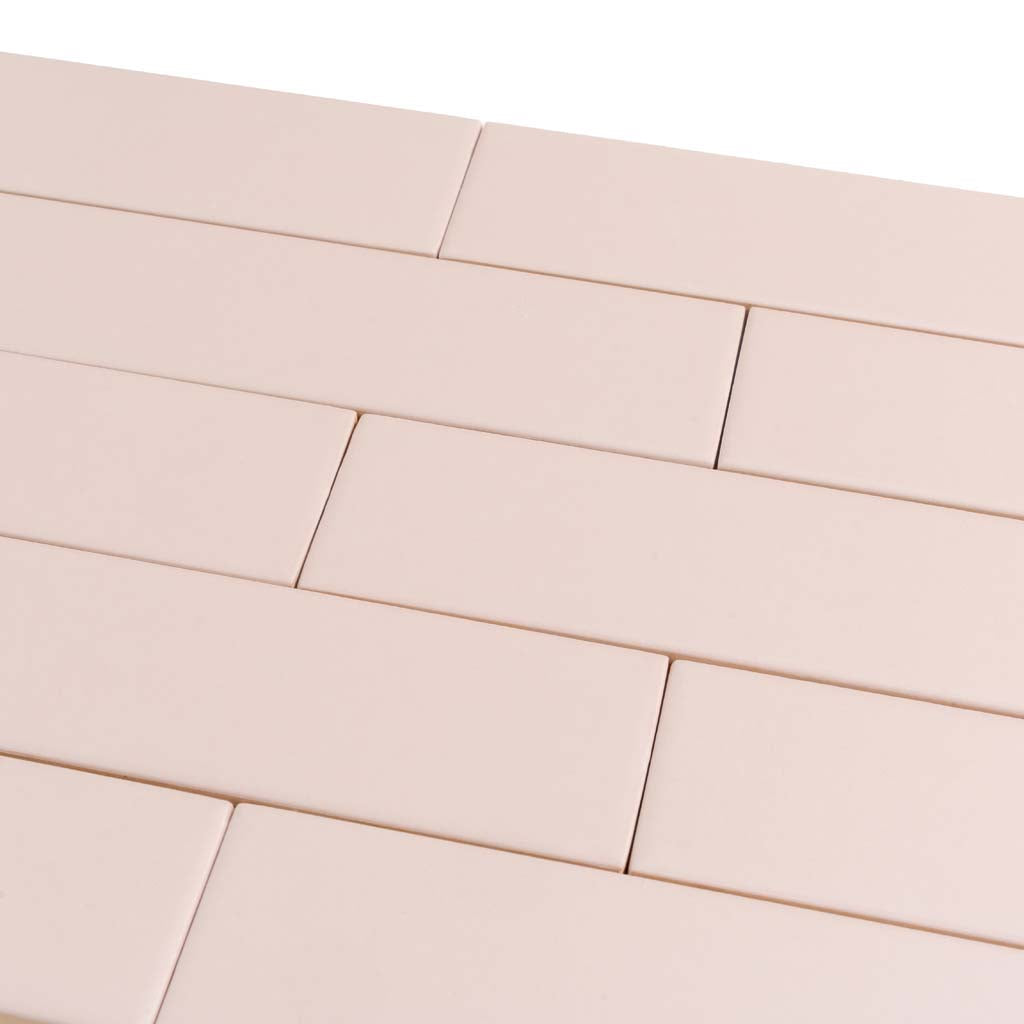 Pink 2x8 Matte Ceramic Subway Tile (60 pack, 6.46 sq ft/case)