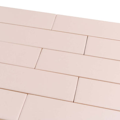 Pink 2x8 Matte Ceramic Subway Tile (60 pack, 6.46 sq ft/case)