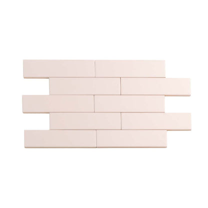 Pink 2x8 Matte Ceramic Subway Tile (60 pack, 6.46 sq ft/case)