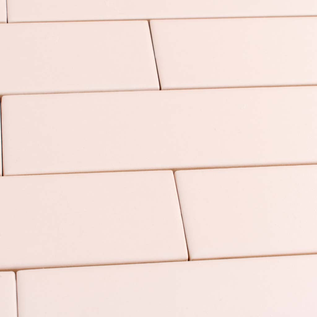 Pink 2x8 Matte Ceramic Subway Tile (50 pack, 5.4 sq ft/case) - Sample