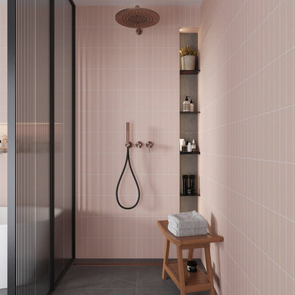Pink 2x8 Matte Ceramic Subway Tile (50 pack, 5.4 sq ft/case) - Sample