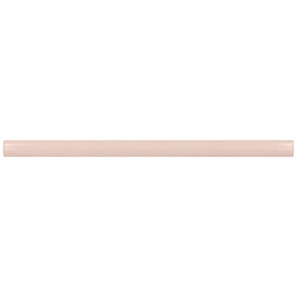 Pink 0.5x8 Glossy Ceramic Pencil Tile Trim (10 pack, 0.3 sq ft/case) - Sample