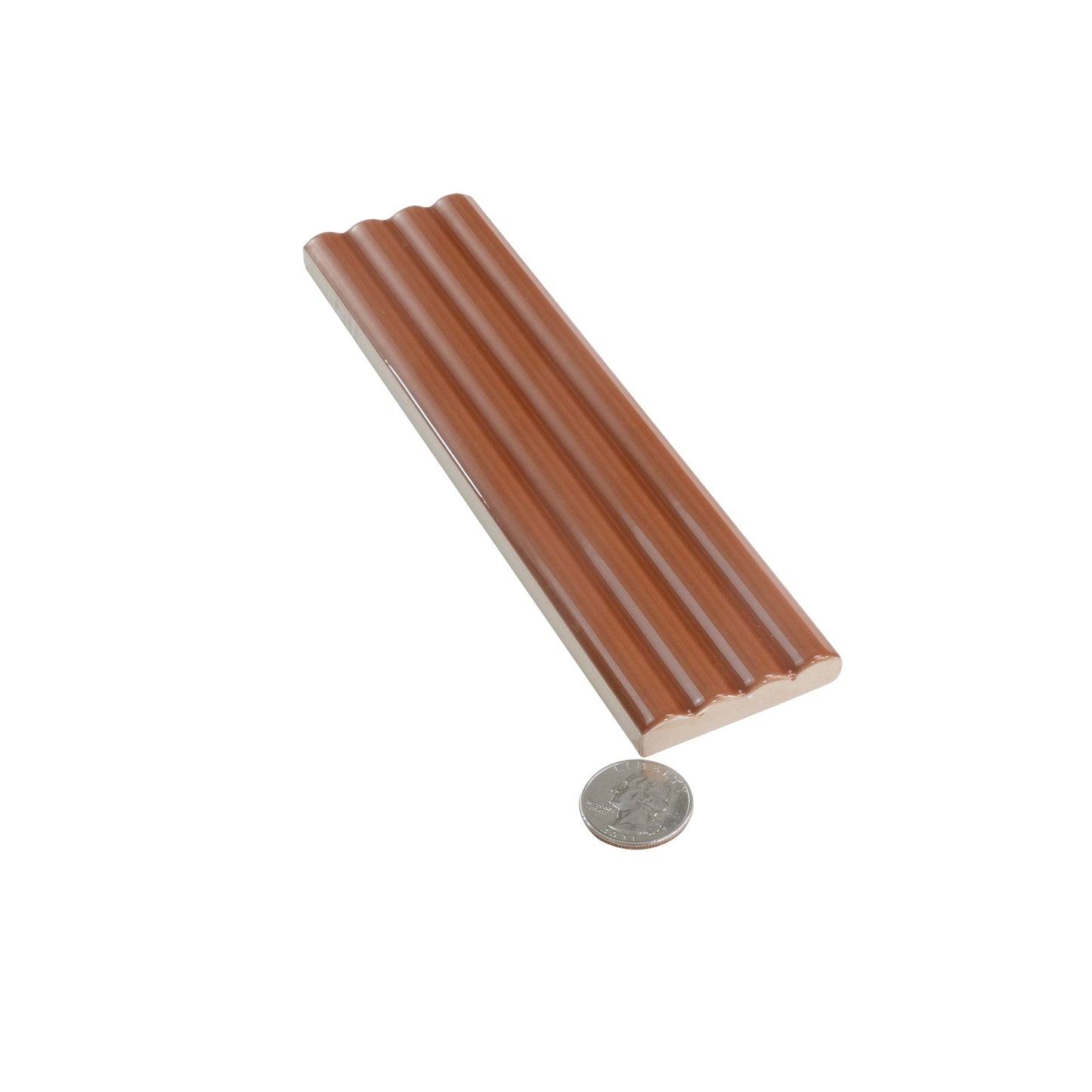 Red 2x8 Glossy Ceramic Subway Deco Tile (38 pack, 4.09 sq ft/case)