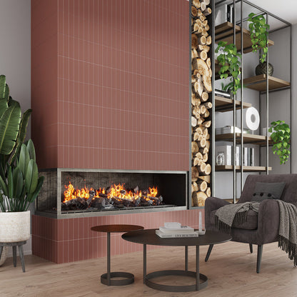 Red 2x8 Matte Ceramic Subway Deco Tile (42 pack, 4.54 sq ft/case) - Sample