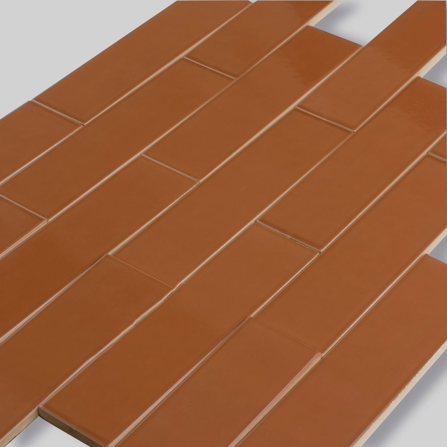 Red 2x8 Glossy Ceramic Subway Tile (50 pack, 5.38 sq ft/case)