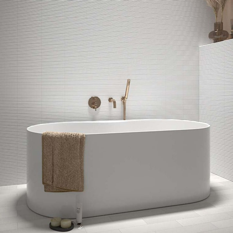 White 2x8 Glossy Ceramic Subway Deco Tile (42 pack, 6.48 sq ft/case) - Sample
