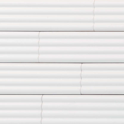 White 2x8 Matte Ceramic Subway Deco Tile (38 pack, 4.1 sq ft/case)