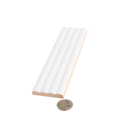 White 2x8 Matte Ceramic Subway Deco Tile (38 pack, 4.1 sq ft/case)