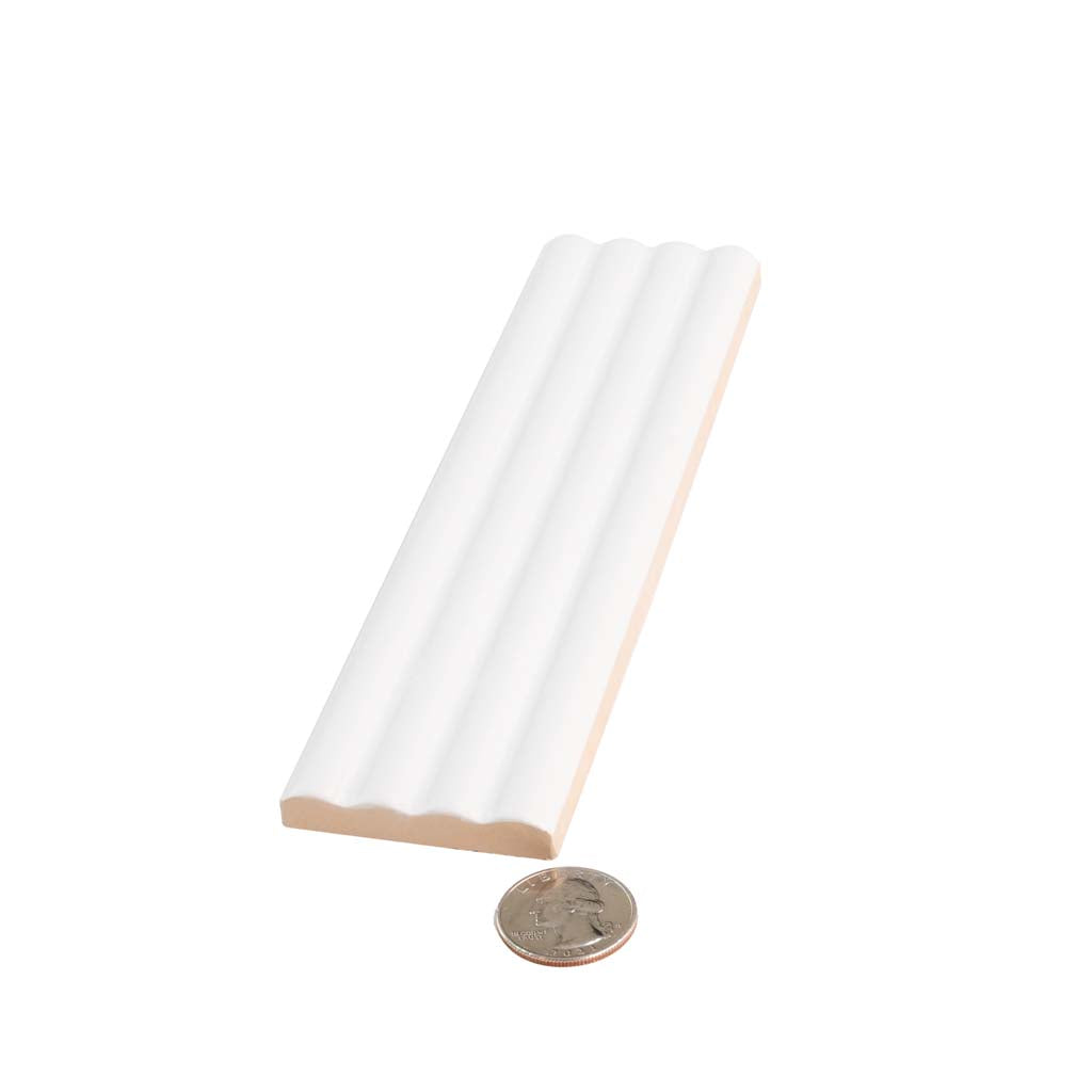 White 2x8 Matte Ceramic Subway Deco Tile (38 pack, 4.1 sq ft/case) - Sample