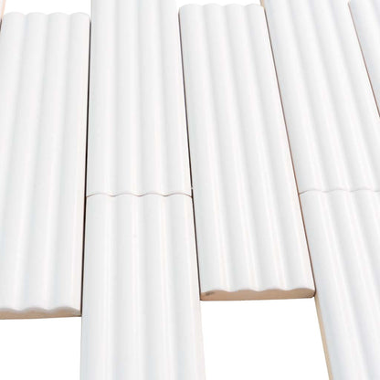 White 2x8 Matte Ceramic Subway Deco Tile (38 pack, 4.1 sq ft/case)