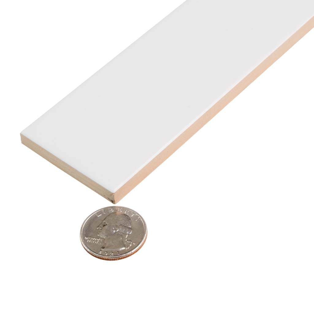 White 2x8 Matte Ceramic Subway Tile (60 pack, 6.46 sq ft/case)