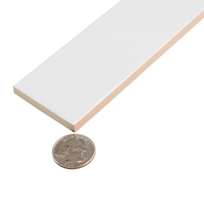 White 2x8 Matte Ceramic Subway Tile (60 pack, 6.46 sq ft/case)