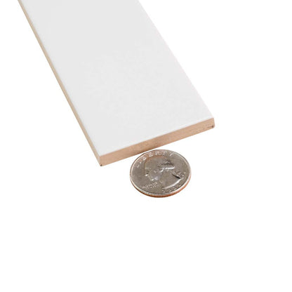 White 2x8 Matte Ceramic Subway Tile (50 pack, 5.4 sq ft/case) - Sample