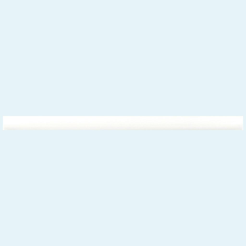 White 0.5x8 Glossy Ceramic Pencil Tile Trim (10 pack, 0.3 sq ft/case)