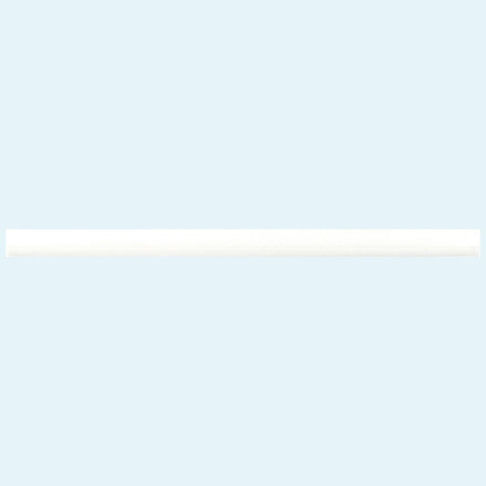 White 0.5x8 Glossy Ceramic Pencil Tile Trim (10 pack, 0.3 sq ft/case)
