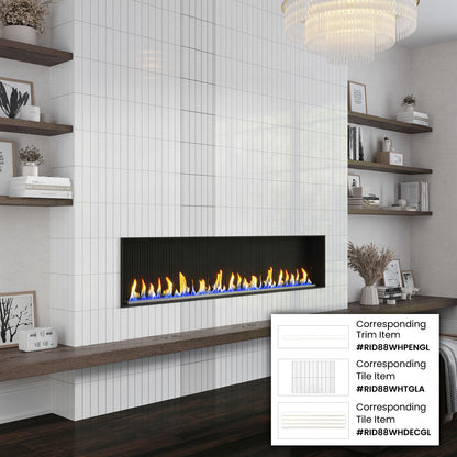 White 2x8 Glossy Ceramic Subway Deco Tile (42 pack, 6.48 sq ft/case) - Sample