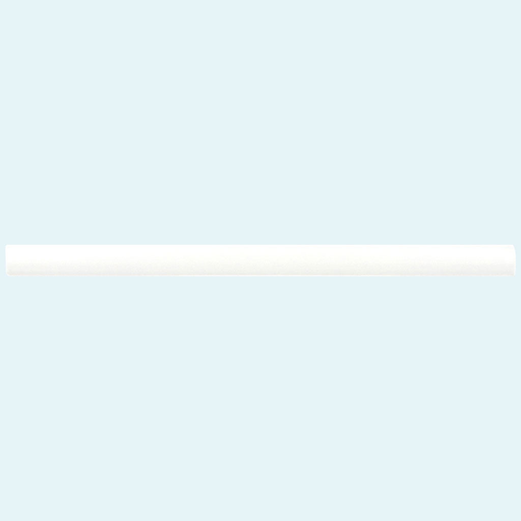 White 0.5x8 Matte Ceramic Pencil Tile Trim (10 pack, 0.3 sq ft/case)
