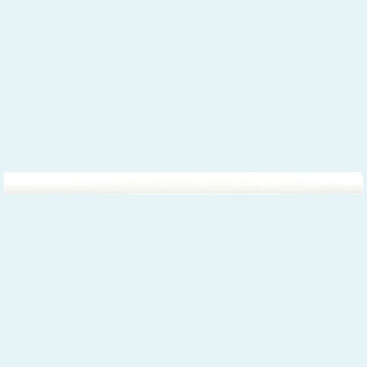 White 0.5x8 Matte Ceramic Pencil Tile Trim (10 pack, 0.3 sq ft/case)