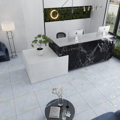 Light Blue 24x24 Natural Square Porcelain Large Format Tile (4 pack, 15.27 sq ft/case)