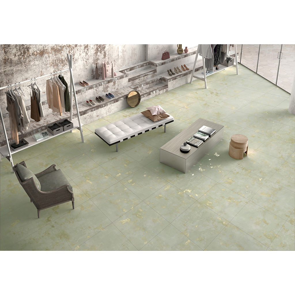 Moss Green 24x24 Natural Square Porcelain Large Format Tile (4 pack, 15.27 sq ft/case) - Sample