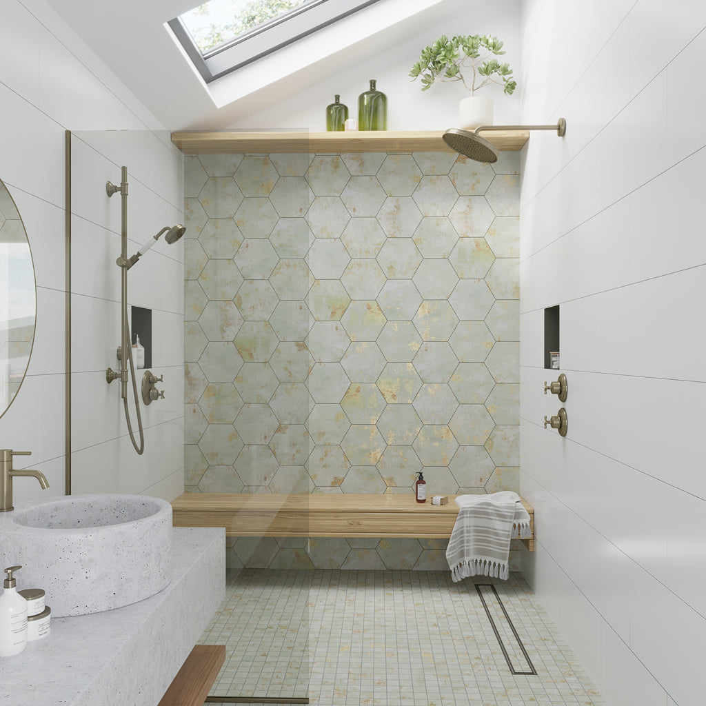 Moss Green 12x12 Natural Uniform Square Porcelain Mosaic Tile (8 pack, 7.62 sq ft/case) - Sample