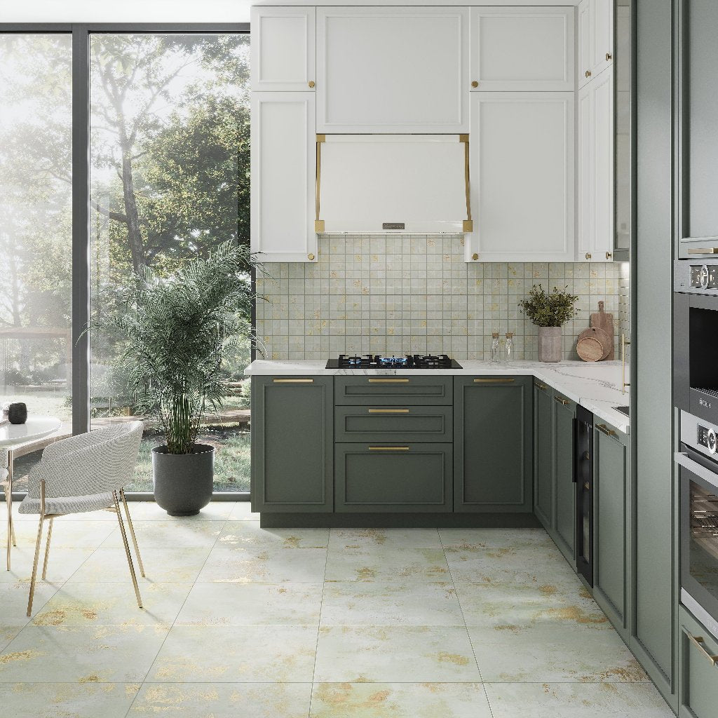 Moss Green 12x12 Natural Uniform Square Porcelain Mosaic Tile (8 pack, 7.62 sq ft/case)