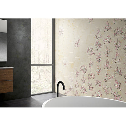 Light Beige 10x11 Natural Hexagon Porcelain Large Format Tile (17 pack, 10.06 sq ft/case)