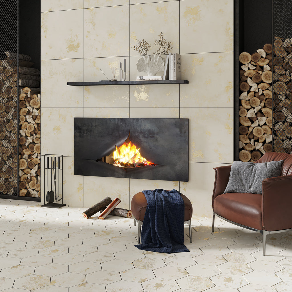 Light Beige 24x24 Natural Square Porcelain Large Format Tile (4 pack, 15.27 sq ft/case) - Sample