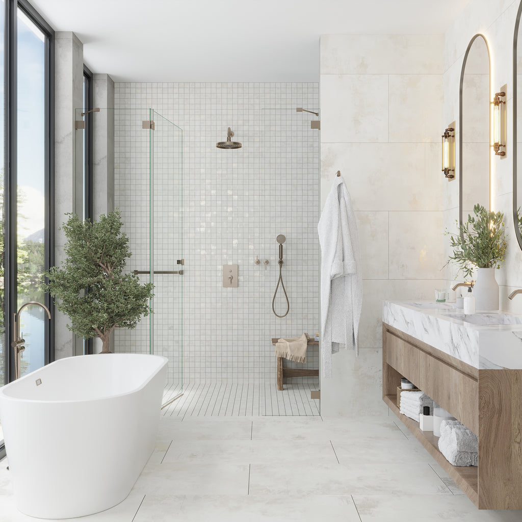 White Dove 20x40 Natural Porcelain Large Format Tile (3 pack, 15.99 sq ft/case)