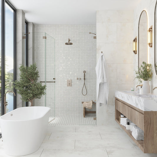 White Dove 20x40 Natural Porcelain Large Format Tile (3 pack, 15.99 sq ft/case)