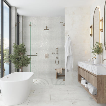 White Dove 20x40 Natural Porcelain Large Format Tile (3 pack, 15.99 sq ft/case) - Sample