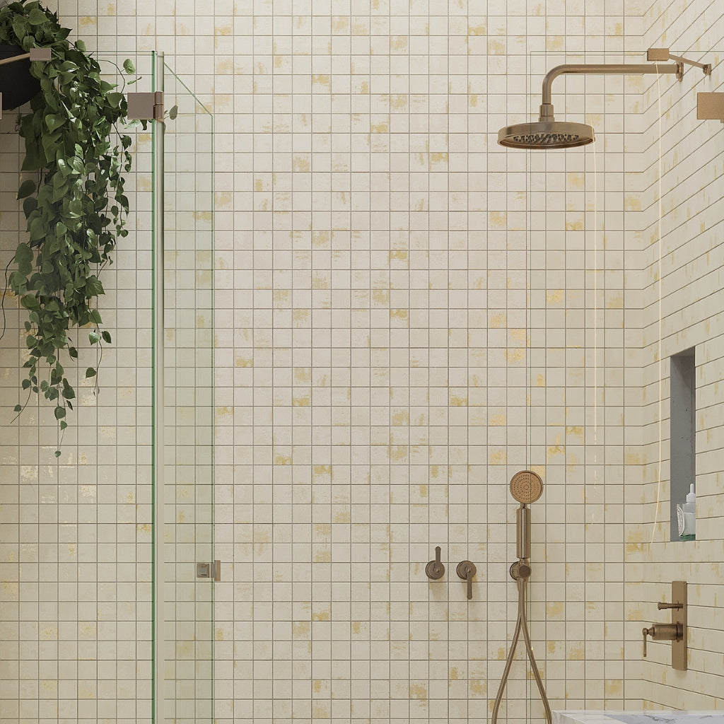 Light Beige 12x12 Natural Uniform Square Porcelain Mosaic Tile (8 pack, 7.62 sq ft/case)