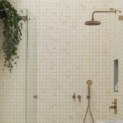 Light Beige 12x12 Natural Uniform Square Porcelain Mosaic Tile (8 pack, 7.62 sq ft/case)