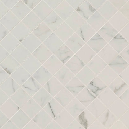 MSI Calacatta Isla Matte Porcelain Mosaic Wall and Floor Tile 2"x2" - Regallo Collection