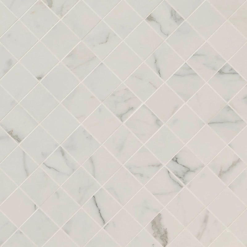 MSI Calacatta Isla Matte Porcelain Mosaic Wall and Floor Tile 2"x2" - Regallo Collection