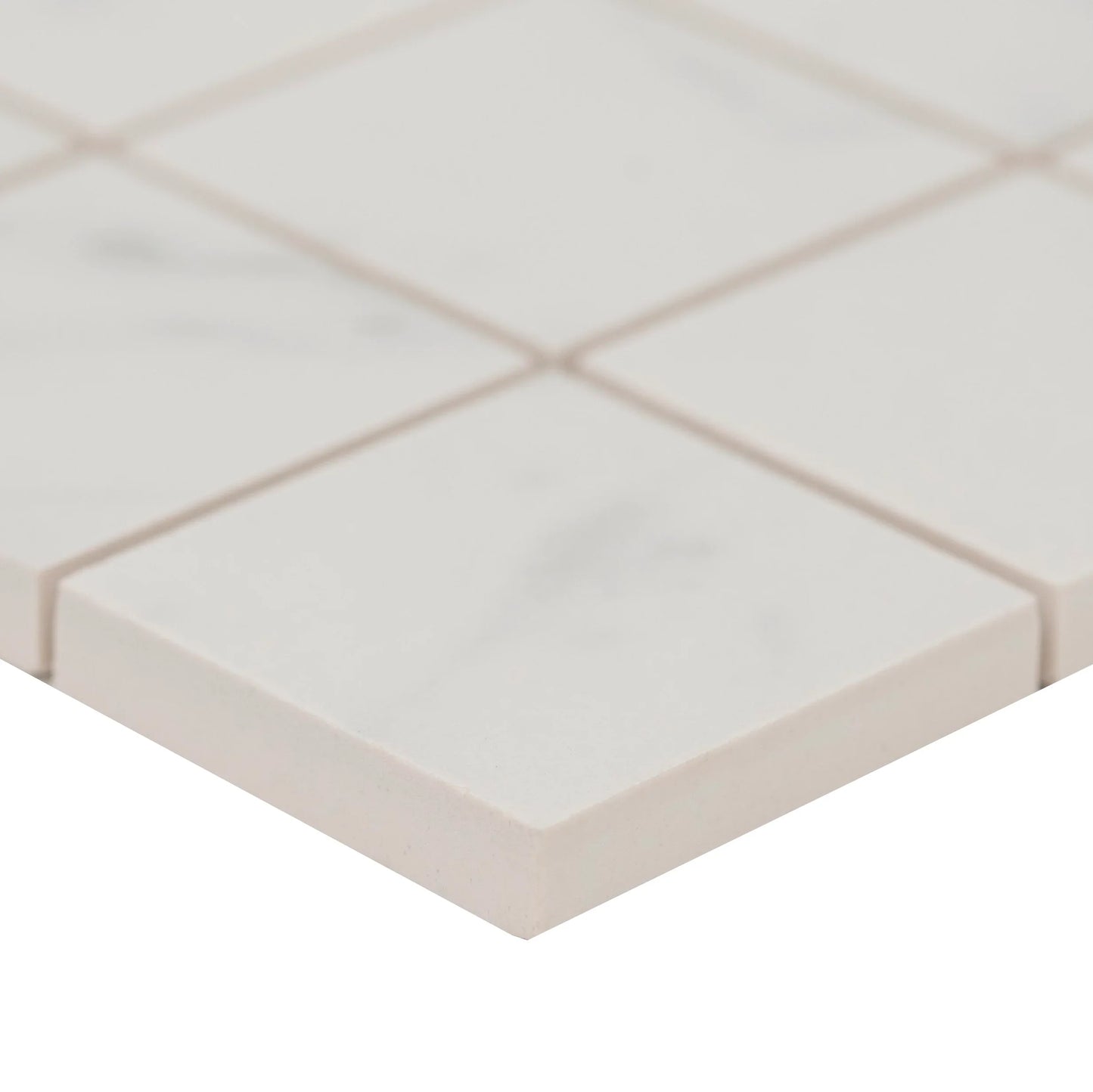 MSI Calacatta Isla Matte Porcelain Mosaic Wall and Floor Tile 2"x2" - Regallo Collection