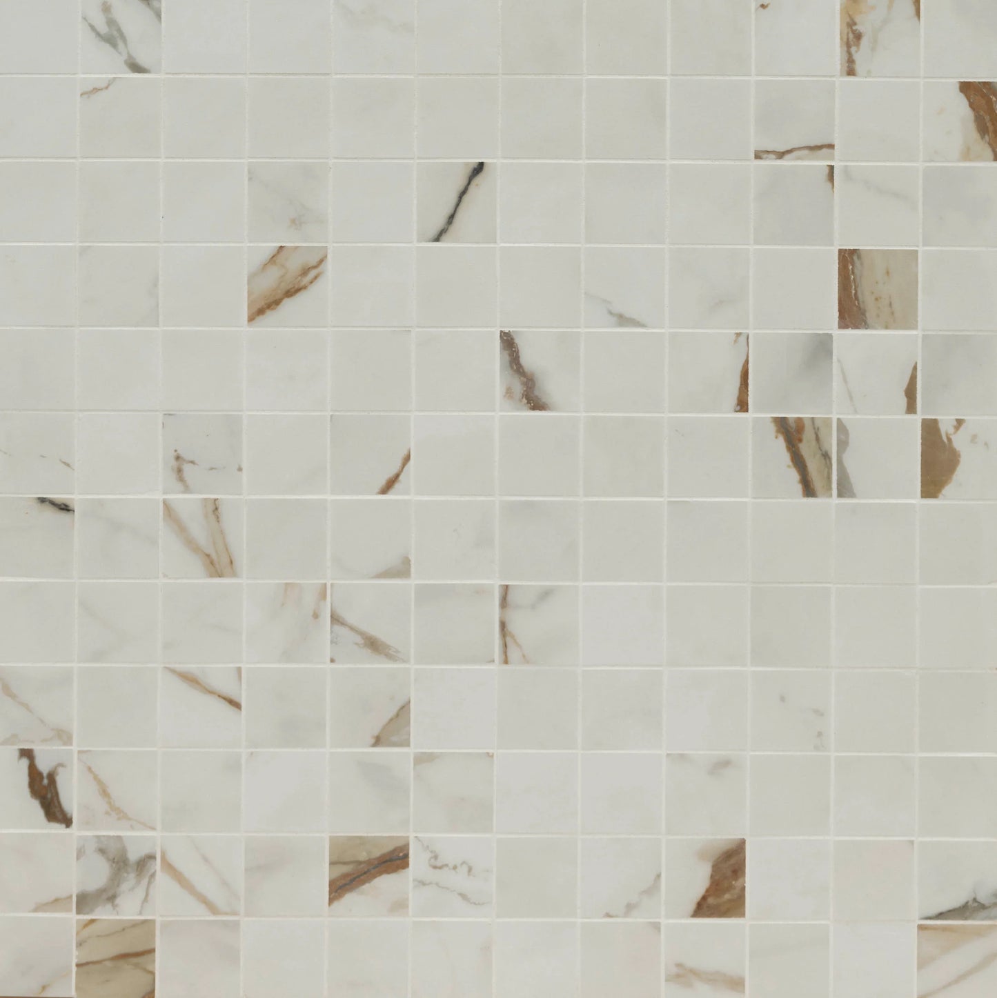 MSI Calacatta Marbella Matte Porcelain Mosaic Wall and Floor Tile 2"x2" - Regallo Collection