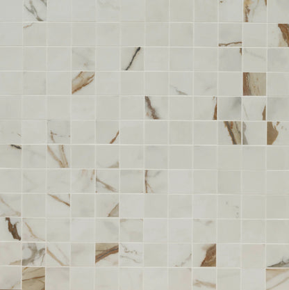 MSI Calacatta Marbella Matte Porcelain Mosaic Wall and Floor Tile 2"x2" - Regallo Collection