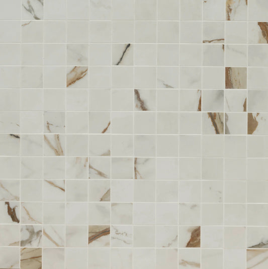 MSI Calacatta Marbella Matte Porcelain Mosaic Wall and Floor Tile 2"x2" - Regallo Collection