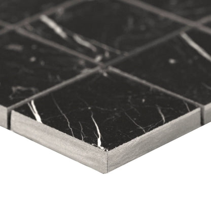 MSI Marquina Noir Matte Porcelain Mosaic Wall and Floor Tile 2"x2" - Regallo Collection