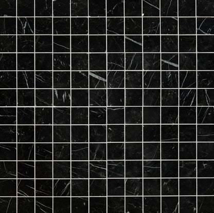 MSI Marquina Noir Matte Porcelain Mosaic Wall and Floor Tile 2"x2" - Regallo Collection