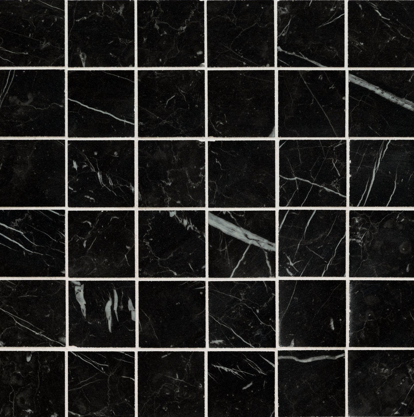 MSI Marquina Noir Matte Porcelain Mosaic Wall and Floor Tile 2"x2" - Regallo Collection